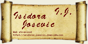 Isidora Jošević vizit kartica